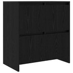 vidaXL Buffets 2 Pièces Chêne noir 70 x 41 x 75 cm Bois d'ingénierie