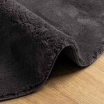 vidaXL Tapis HUARTE Anthracite 140 x 200 cm Polyester