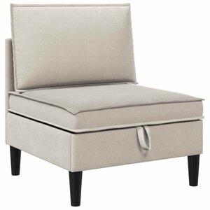 vidaXL Canapé central avec rangement Avoine Velours