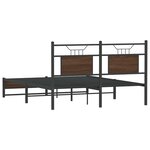 vidaXL Cadre de lit sans matelas chêne marron 137x190 cm