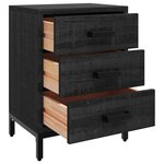 vidaXL Tables de chevet 2 Pièces Noir 40x30x55 cm Bois de pin massif