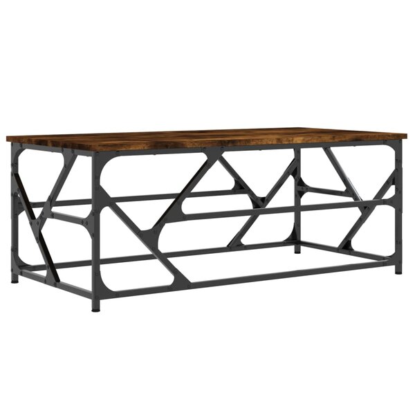 vidaXL Table basse Chêne fumé 100x50x40 cm Bois d'ingénierie