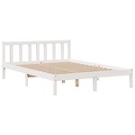 vidaXL Lit bibliothèque sans matelas blanc 150x200 cm bois pin massif