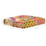 vidaXL Pouf 100x100x20 cm Patchwork Tissu