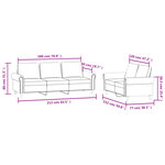 vidaXL Ensemble de canapés 2 Pièces avec coussins Bleu Velours