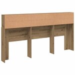vidaXL Armoire de tête de lit chêne artisanal 200x19x103 5 cm
