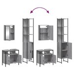 vidaXL Ensemble de meubles de salle de bain 3 Pièces Sonoma gris