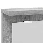 vidaXL Porte-manteau mural avec étagère Sonoma gris 85 x 10 x 45 cm