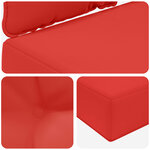 vidaXL Coussin de canapé d'extérieur 3 Pièces Rouge Polyester