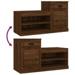 vidaXL Armoire à chaussures chêne marron 100x42x60cm bois d'ingénierie