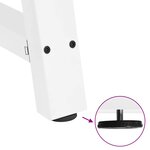 vidaXL Pieds de table basse en forme de A  2 pièces  blanc  60 x (42-43) cm  acier