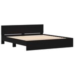 vidaXL Cadre de Lit Chêne noir 180 x 200 cm Bois d'ingénierie