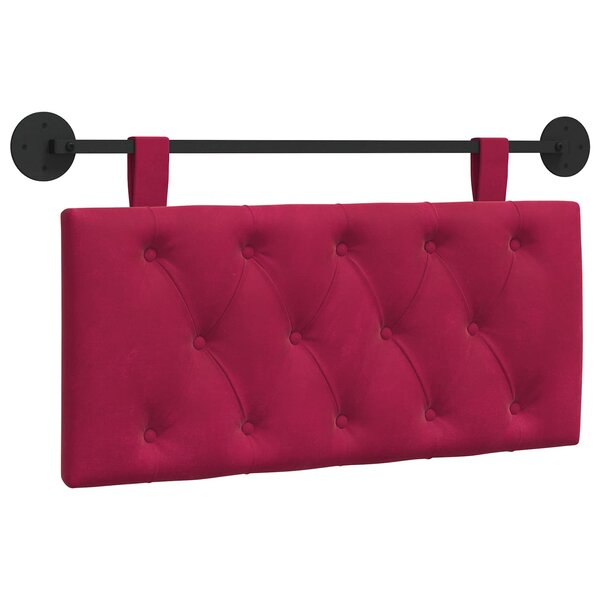 vidaXL Tête de lit suspendue Bordeaux Velours