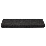 vidaXL Tapis de marches d'escalier 5 Pièces Noir 65x21x4 cm Aiguilleté