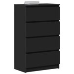 vidaXL Buffet Noir 60x35x98 5 cm Bois d'ingénierie