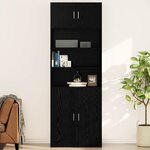 vidaXL Meuble mural Chêne noir 80 x 42.5 x 40 cm Bois d'ingénierie