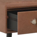 vidaXL Banc avec tiroirs 80 cm Marron foncé Similicuir