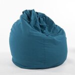 Poire FLO Coton Bleu canard - D 75 x H 110 cm