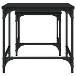 vidaXL Tables basses gigognes 2 Pièces noir bois d'ingénierie