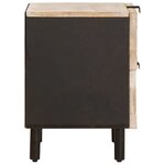 vidaXL Cabinet de chevet Blanc 40 x 33 x 46 cm Bois de mangue massif