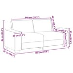 vidaXL Canapé 2 places Marron 180x78x84 cm Tissu