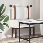 vidaXL Tête de lit suspendue Blanc PU antique