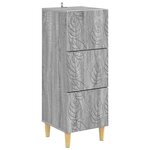 vidaXL Armoire à tiroirs Sonoma gris 33 x 34 5 x 90 cm