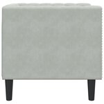vidaXL Fauteuil Chesterfield gris clair velours