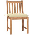 vidaXL Chaises de jardin lot de 2 avec coussins Bois de teck massif
