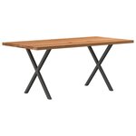 vidaXL Table à manger marron clair bois de chêne massif rectangulaire