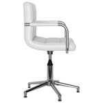 vidaXL Chaise pivotante de salle à manger Blanc Similicuir
