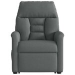 vidaXL Fauteuil inclinable électrique gris foncé tissu