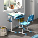 Vipack bureau réglable enfant comfortline 201 et chaise bleu et blanc