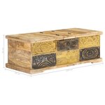 vidaXL Table basse 100x50x35 cm Bois de manguier massif