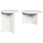 vidaXL Ensemble de tables basses 2 Pièces Blanc 49 x 49 x 28 cm