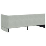vidaXL Cadre de lit d'angle Gris clair 80 x 200 cm Velours