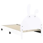 vidaXL Cadre de lit pour enfants avec tête de lit Blanc 90 x 200 cm PU