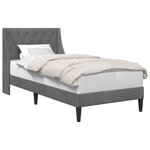 vidaXL Cadre de lit avec tête de lit Gris foncé 80 x 200 cm Velours