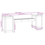 vidaXL Banc avec jardinières 180x36x63 cm bois massif de pin