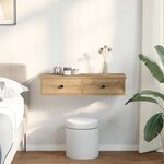 vidaXL Étagère murale avec tiroirs chêne artisanal bois d'ingénierie