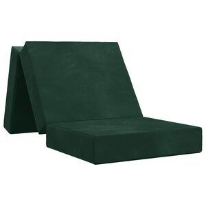 vidaXL Canapé-lit pliable 90 x 67 x 45 cm Vert foncé