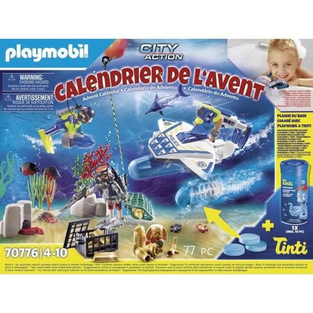 Playmobil - 70776 - calendrier de l'avent jeu de bain - policiers - La Poste