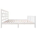 vidaXL Cadre de lit Blanc Bois de pin massif 200x200 cm
