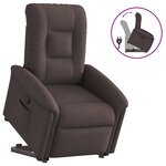 vidaXL Fauteuil inclinable marron foncé tissu