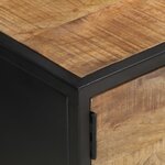 vidaXL Meuble TV avec porte sculptée 130x30x40cm Bois de manguier brut