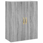 vidaXL Buffet haut Sonoma gris 69 5x34x180 cm Bois d'ingénierie