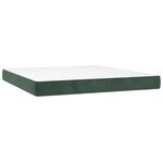 vidaXL Sommier à lattes de lit et matelas Vert foncé 160x200cm Velours