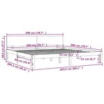 vidaXL Cadre de lit Blanc Bois de pin massif 200x200 cm