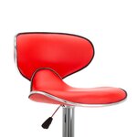 vidaXL Tabourets de bar 2 Pièces rouge similicuir