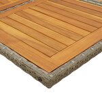 vidaXL Ensemble à manger de jardin et coussins 7 Pièces gris rotin
